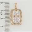 Кулон Xuping Позолота 18K Фианиты в обрамлении циркония для цепочки до 5мм фото №2
