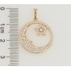 Кулон Xuping Позолота 18K Луна и звезда с инкрустацией цирконием для цепочки до 5мм фото №2