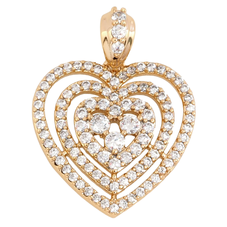 Кулон Xuping Позолота 18K Сердечко з інкрустацією цирконієм для ланцюжка до 4мм фото №12 Кулон Xuping Позолота 18K Сердечко з інкрустацією цирконієм для ланцюжка до 4мм фото №12