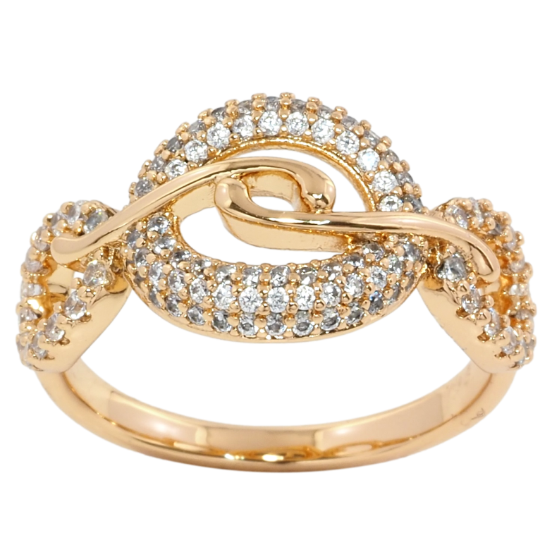 Кольцо Xuping Позолота 18K Декоративный узор с инкрустацией цирконием фото №1 Кольцо Xuping Позолота 18K Декоративный узор с инкрустацией цирконием фото №1