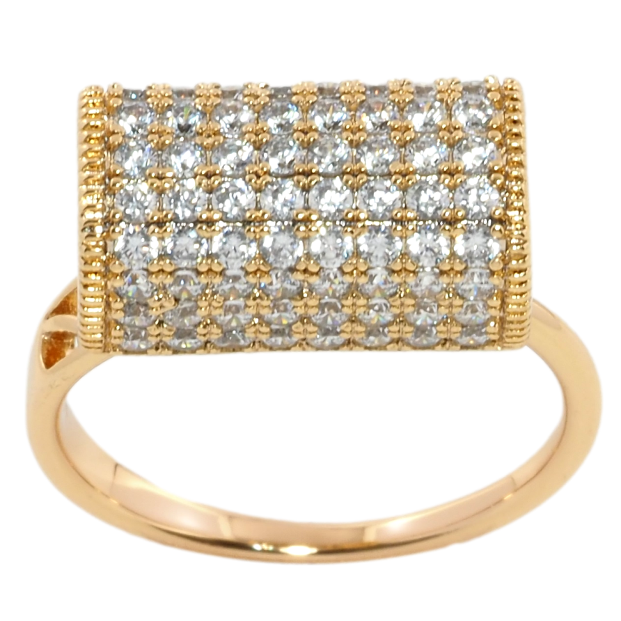 Каблучка Xuping Позолота 18K Інкрустація цирконієм фото №1 Каблучка Xuping Позолота 18K Інкрустація цирконієм фото №1