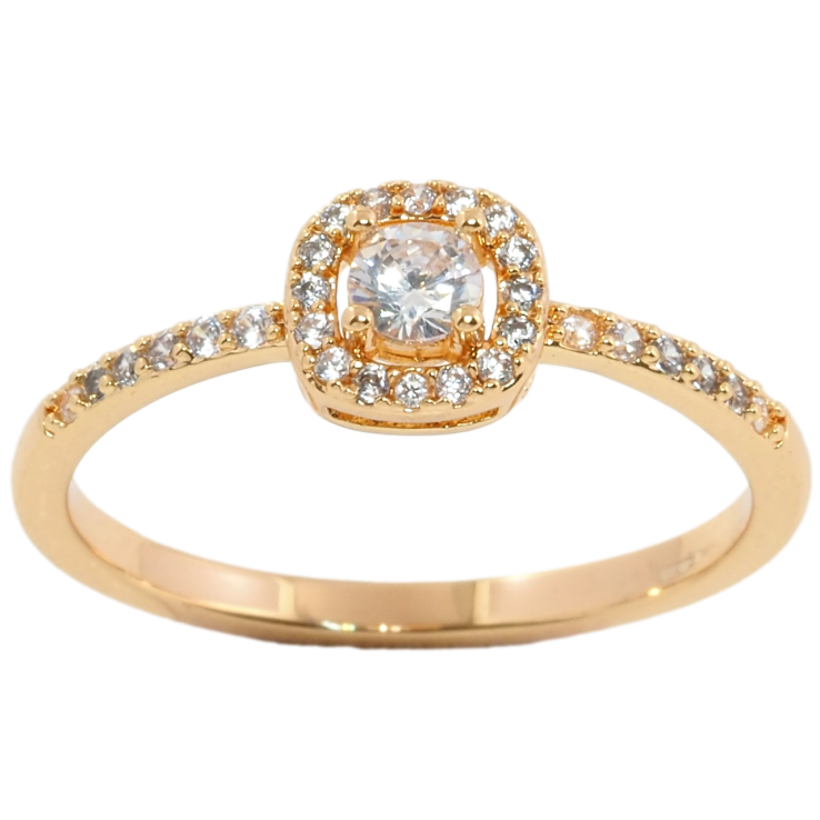 Кольцо Xuping Позолота 18K Инкрустация цирконием фото №8