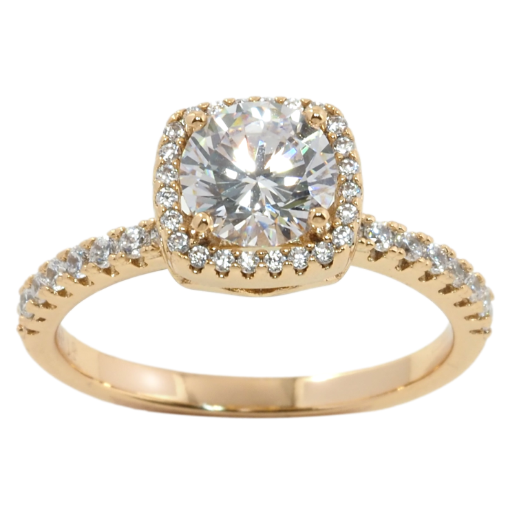 Каблучка Xuping Позолота 18K Інкрустація цирконієм і фіанітом фото №5 Каблучка Xuping Позолота 18K Інкрустація цирконієм і фіанітом фото №5