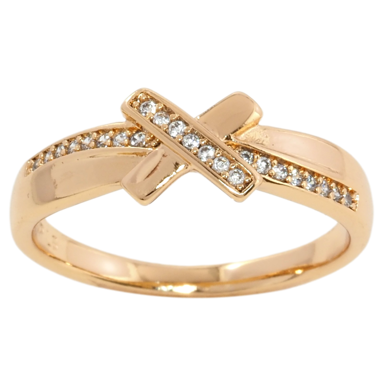 Каблучка Xuping Позолота 18K Хрестик з цирконієм фото №23 Каблучка Xuping Позолота 18K Хрестик з цирконієм фото №23