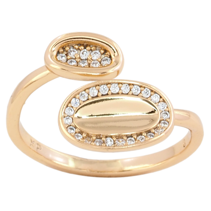 Каблучка Xuping Позолота 18K Овали з цирконієм фото №9 Каблучка Xuping Позолота 18K Овали з цирконієм фото №9