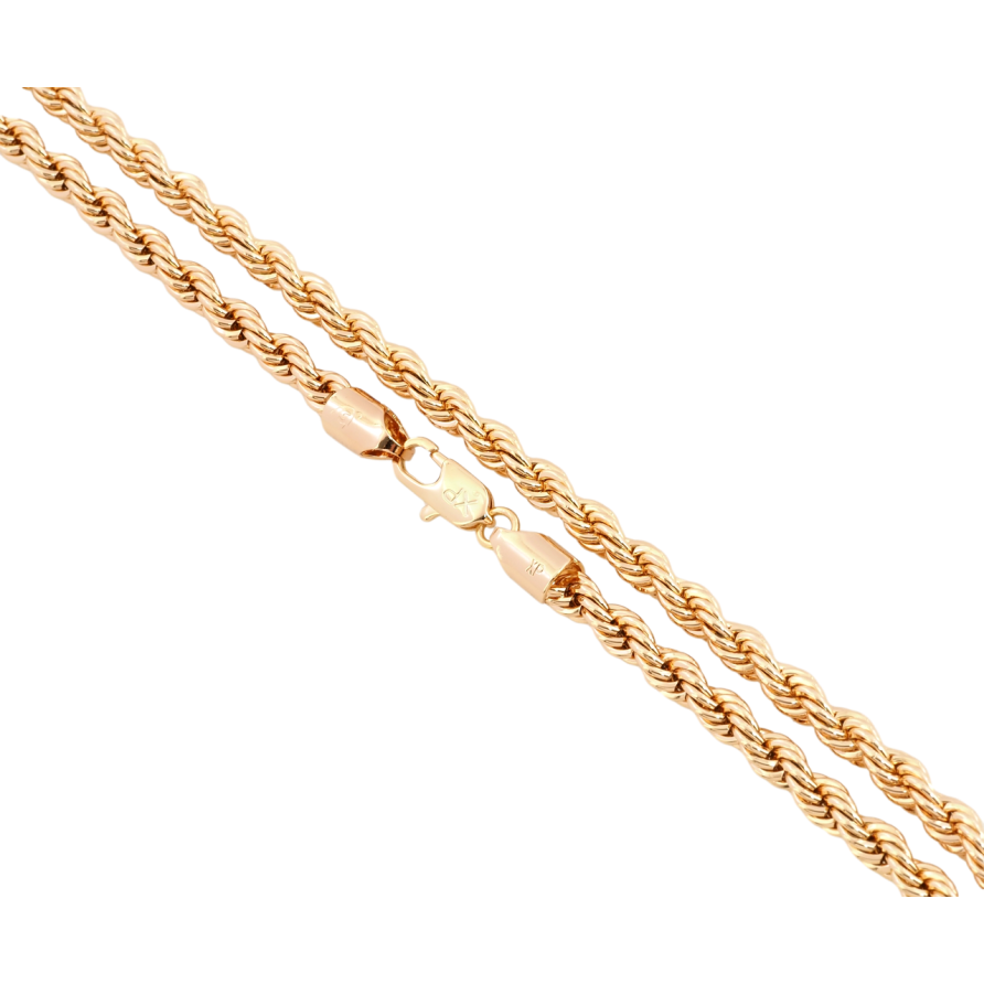 Ланцюжок Xuping Позолота 18K Плетіння Мотузка довжина 50см х 5мм фото №1 Ланцюжок Xuping Позолота 18K Плетіння Мотузка довжина 50см х 5мм фото №1