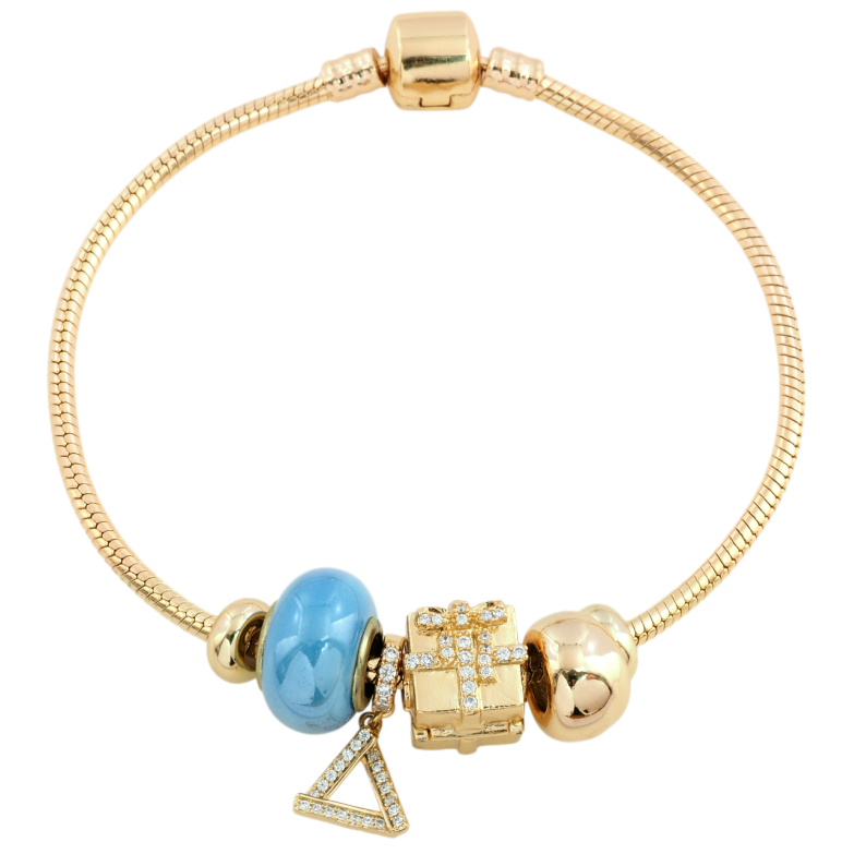 Браслет Xuping Позолота 18K У стилі Pandora Ювелірний шнур з намистинами довжина 21см х 3мм фото №10 Браслет Xuping Позолота 18K У стилі Pandora Ювелірний шнур з намистинами довжина 21см х 3мм фото №10