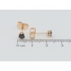 Сережки Xuping M&L Колір 18K пусети Чорні фіаніти в 6-ти крапановій оправі ø 4мм фото №2 Сережки Xuping M&L Колір 18K пусети Чорні фіаніти в 6-ти крапановій оправі ø 4мм фото №2