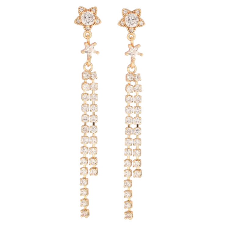 Сережки Xuping M&L Колір 18K пусети Кришталеві підвіски» фото №23