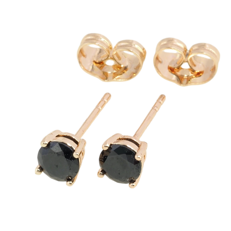 Сережки Xuping M&L Колір 18K пусети Чорні фіаніти в 4-х крапановій оправі ø 5мм фото №1 Сережки Xuping M&L Колір 18K пусети Чорні фіаніти в 4-х крапановій оправі ø 5мм фото №1