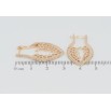 Серьги Xuping M&L Цвет 18K английский замок Боковой резной орнамент с дорожками циркония фото №2