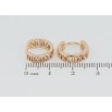 Серьги Xuping M&L Цвет 18K колечки Римские цифры с сиреневыми кристаллами фото №2
