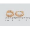 Серьги Xuping M&L Цвет 18K колечки Римские цифры с розовыми кристаллами фото №2