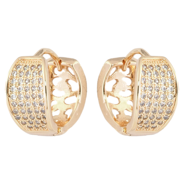 Сережки Xuping M&L Колір 18K колечка Інкрустація цирконієм фото №8 Сережки Xuping M&L Колір 18K колечка Інкрустація цирконієм фото №8