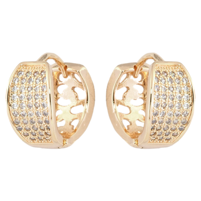 Сережки Xuping M&L Колір 18K колечка Інкрустація цирконієм фото №4