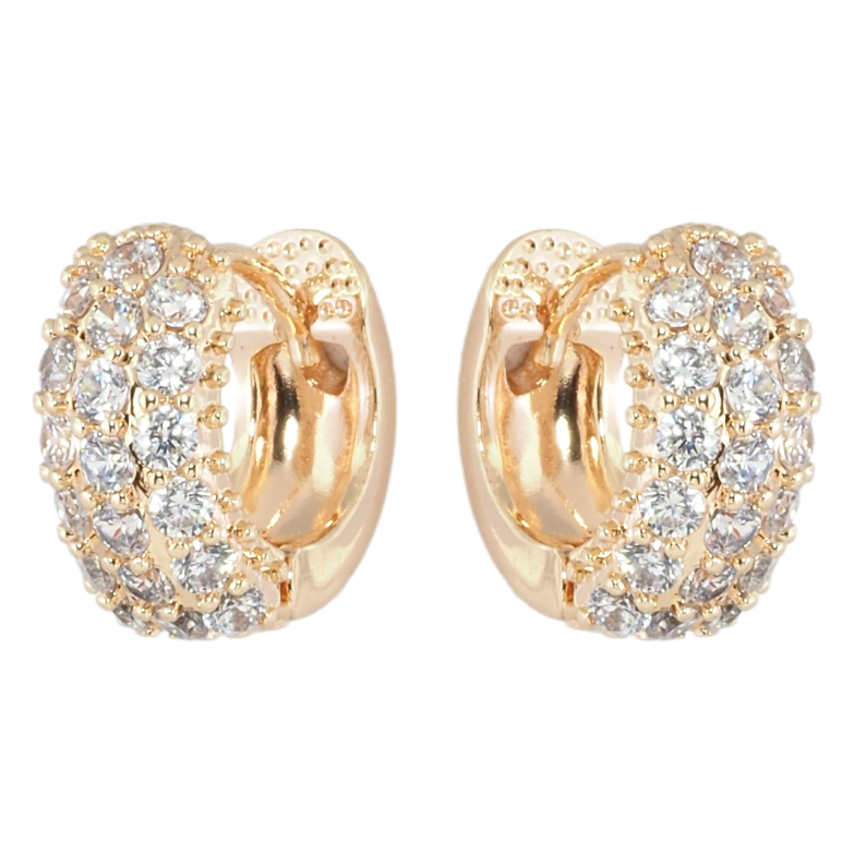 Сережки Xuping M&L Колір 18K колечка Візерунок з інкрустацією цирконієм фото №12 Сережки Xuping M&L Колір 18K колечка Візерунок з інкрустацією цирконієм фото №12