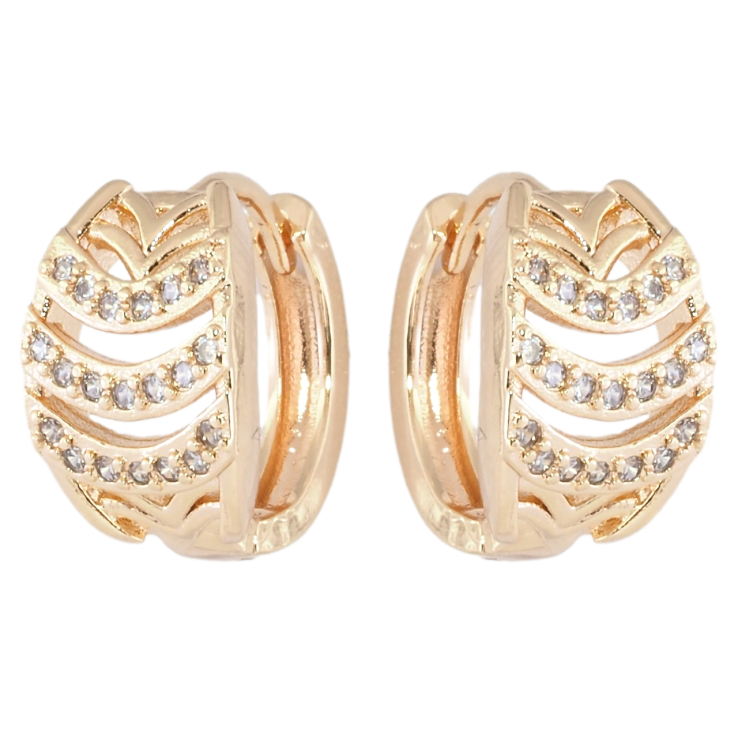 Сережки Xuping M&L Колір 18K колечка Декоративний візерунок з цирконієм фото №21 Сережки Xuping M&L Колір 18K колечка Декоративний візерунок з цирконієм фото №21