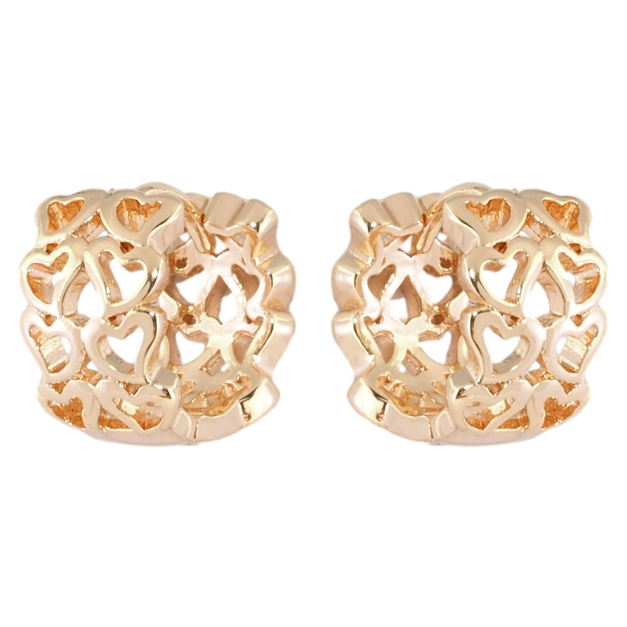 Сережки Xuping M&L Колір 18K колечка Сердечки фото №1