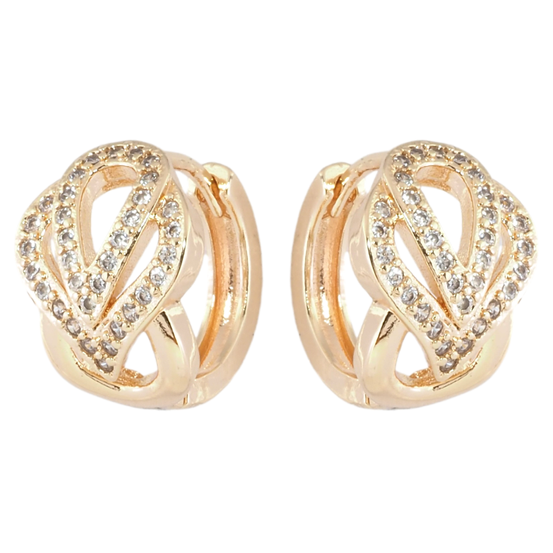 Сережки Xuping M&L Колір 18K колечка Візерунок з цирконієм фото №22 Сережки Xuping M&L Колір 18K колечка Візерунок з цирконієм фото №22
