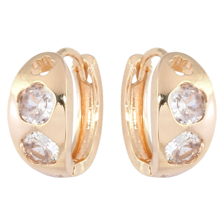 Сережки Xuping M&L Колір 18K колечка Квітковий візерунок з кристалами фото №15 Сережки Xuping M&L Колір 18K колечка Квітковий візерунок з кристалами фото №15