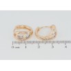 Сережки Xuping M&L Колір 18K колечка Квітковий візерунок з кристалами фото №2
