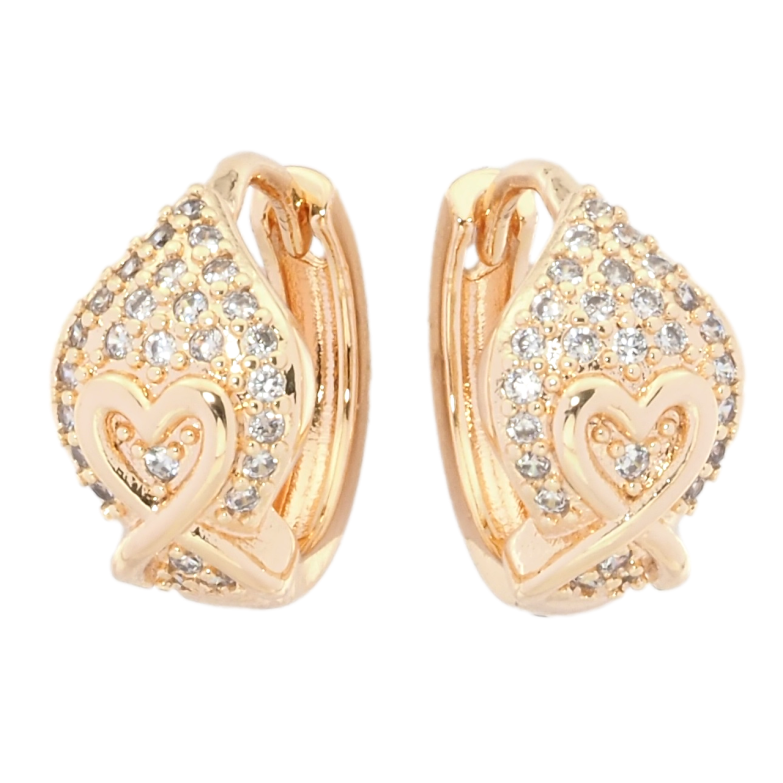 Сережки Xuping M&L Колір 18K колечка Декоративний візерунок з інкрустацією цирконієм фото №8 Сережки Xuping M&L Колір 18K колечка Декоративний візерунок з інкрустацією цирконієм фото №8