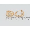 Сережки Xuping M&L Колір 18K колечка Різьблений візерунок з цирконієм фото №2
