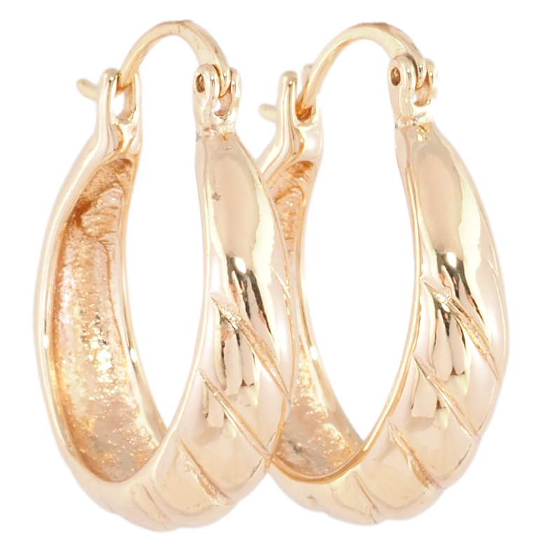 Серьги Xuping M&L Цвет 18K замок-булавка Декоративные кольца с узором ø 2.3см, на одну сторону фото №3