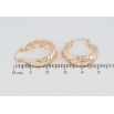 Сережки Xuping M&L Колір 18K замок-шпилька Декоративні кільця з візерунком ø 2.3см, на один бік фото №2