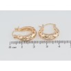 Серьги Xuping M&L Цвет 18K замок-булавка Резной узор звездочки ø 1.7см фото №2