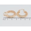 Серьги Xuping M&L Цвет 18K замок-булавка Декоративный резной узор ø 2.5см фото №2 Серьги Xuping M&L Цвет 18K замок-булавка Декоративный резной узор ø 2.5см фото №2