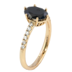 Каблучка Xuping Позолота 18K Чорний фіаніт на доріжці цирконію фото №2 Каблучка Xuping Позолота 18K Чорний фіаніт на доріжці цирконію фото №2