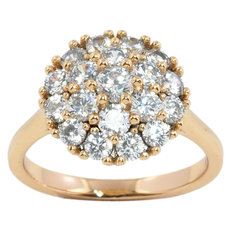 Кольцо Xuping Позолота 18K Инкрустация цирконием фото №3