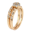 Кольцо Xuping Позолота 18K Двойное кольцо с узором цирконием фото №2 Кольцо Xuping Позолота 18K Двойное кольцо с узором цирконием фото №2