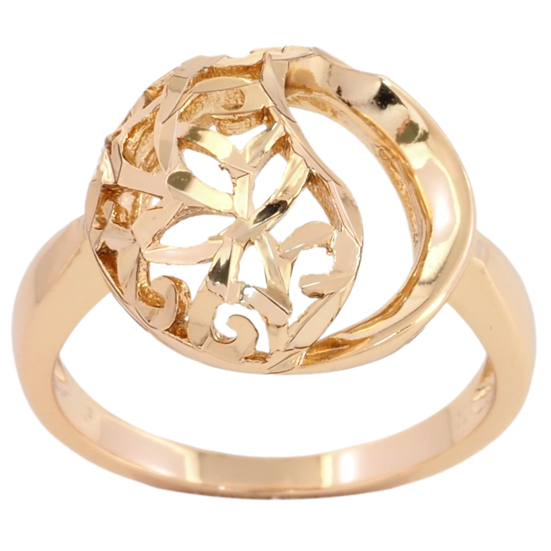 Каблучка Xuping Позолота 18K Різьблений візерунок фото №2 Каблучка Xuping Позолота 18K Різьблений візерунок фото №2