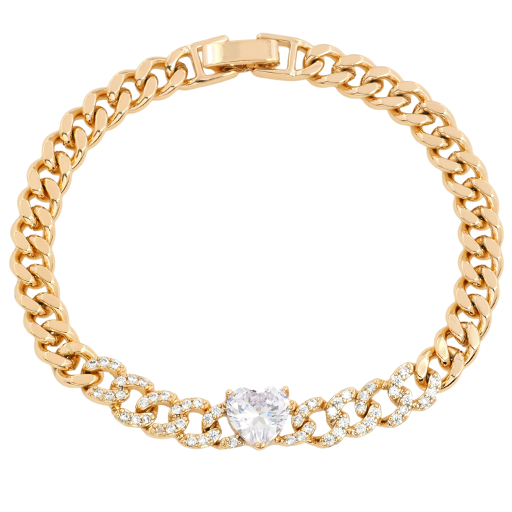 Браслет Xuping Позолота 18K Панцирная цепочка с кристальным сердечком длинна 18см х 6мм фото №25 Браслет Xuping Позолота 18K Панцирная цепочка с кристальным сердечком длинна 18см х 6мм фото №25