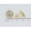 Сережки пусети Інкрустація стразами» ø 14мм фото №2 Сережки пусети Інкрустація стразами» ø 14мм фото №2