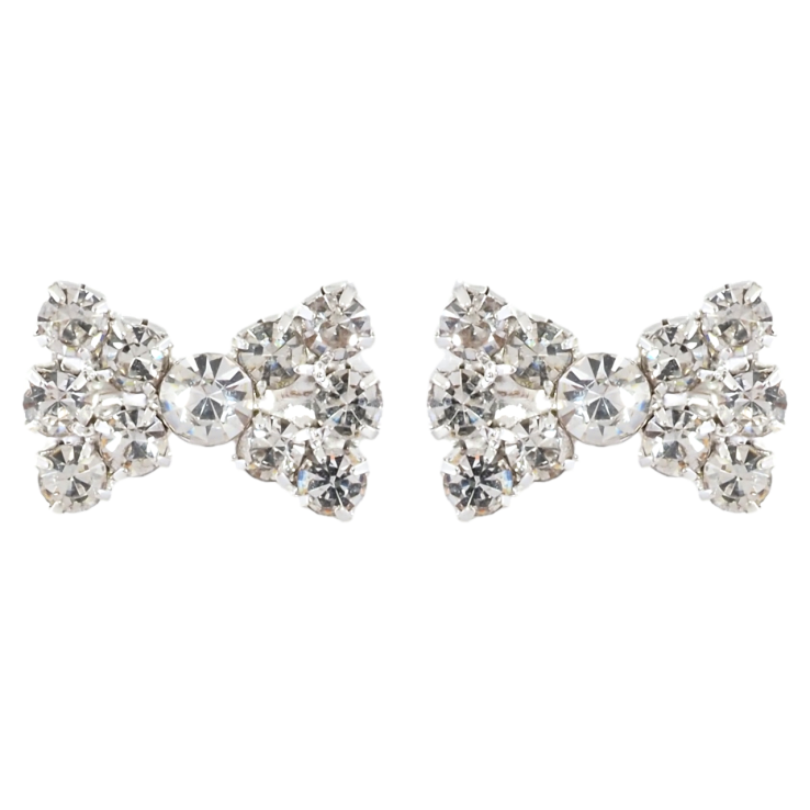 Сережки пусети Бантики зі стразами» фото №10 Сережки пусети Бантики зі стразами» фото №10