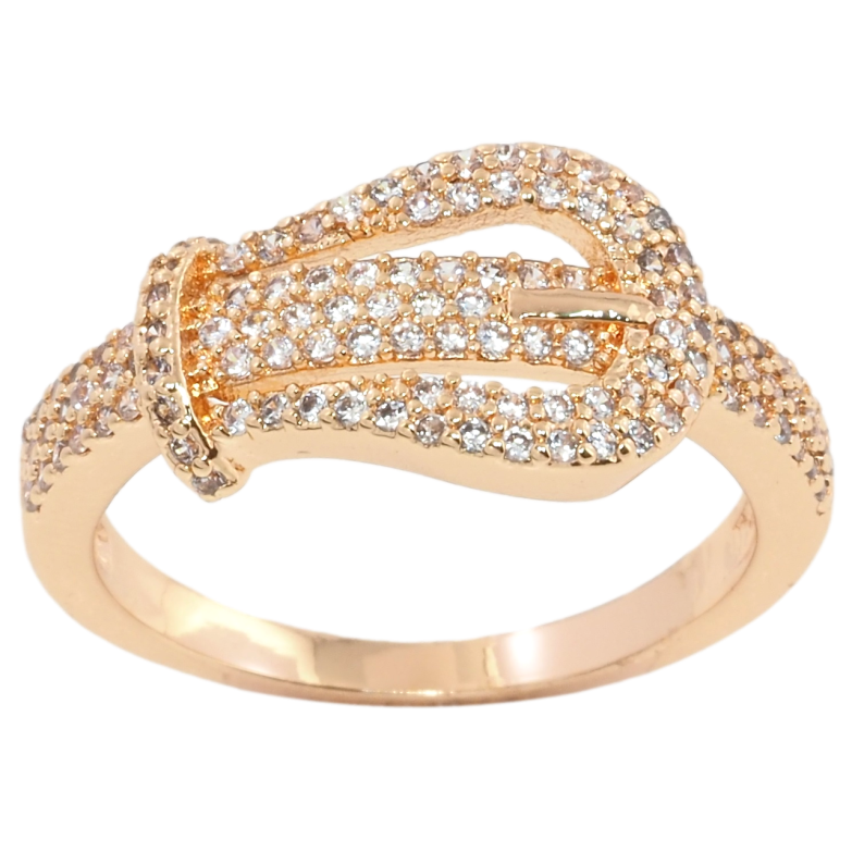 Каблучка Xuping M&L Колір 18K Ремінець з інкрустацією цирконієм» фото №4 Каблучка Xuping M&L Колір 18K Ремінець з інкрустацією цирконієм» фото №4