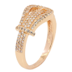 Каблучка Xuping M&L Колір 18K Ремінець з інкрустацією цирконієм» фото №2 Каблучка Xuping M&L Колір 18K Ремінець з інкрустацією цирконієм» фото №2