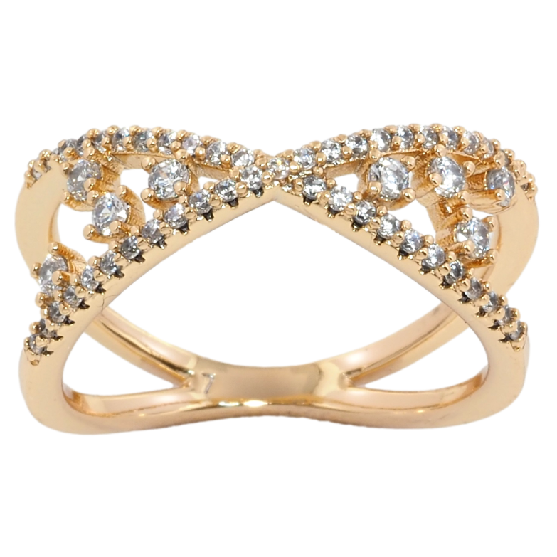 Каблучка Xuping Позолота 18K Інкрустація цирконієм» фото №1 Каблучка Xuping Позолота 18K Інкрустація цирконієм» фото №1