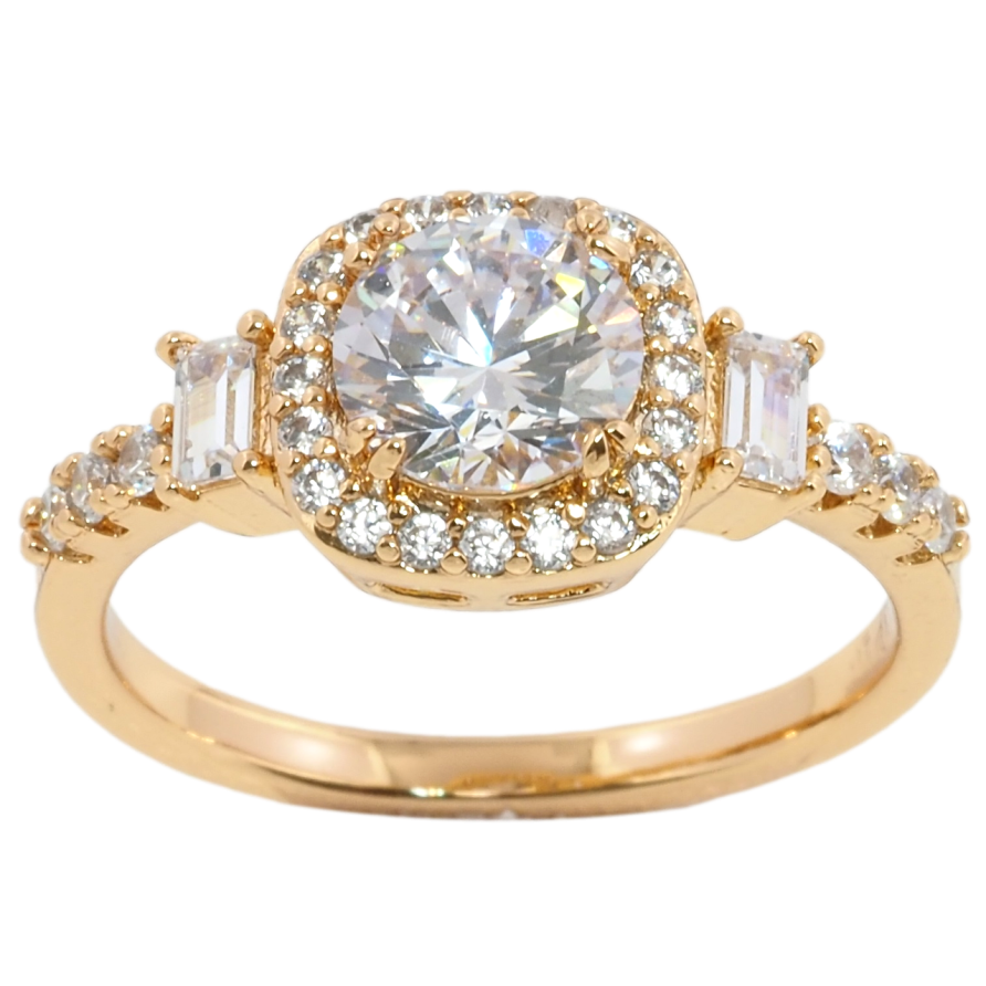 Каблучка Xuping Позолота 18K Фіаніт з інкрустацією цирконієм» фото №1 Каблучка Xuping Позолота 18K Фіаніт з інкрустацією цирконієм» фото №1