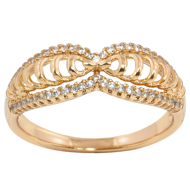 Каблучка Xuping Позолота 18K Різьблений візерунок з цирконієм» фото №16 Каблучка Xuping Позолота 18K Різьблений візерунок з цирконієм» фото №16