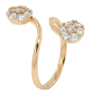 Каблучка Xuping Позолота 18K Кришталеві квіточки» фото №2 Каблучка Xuping Позолота 18K Кришталеві квіточки» фото №2