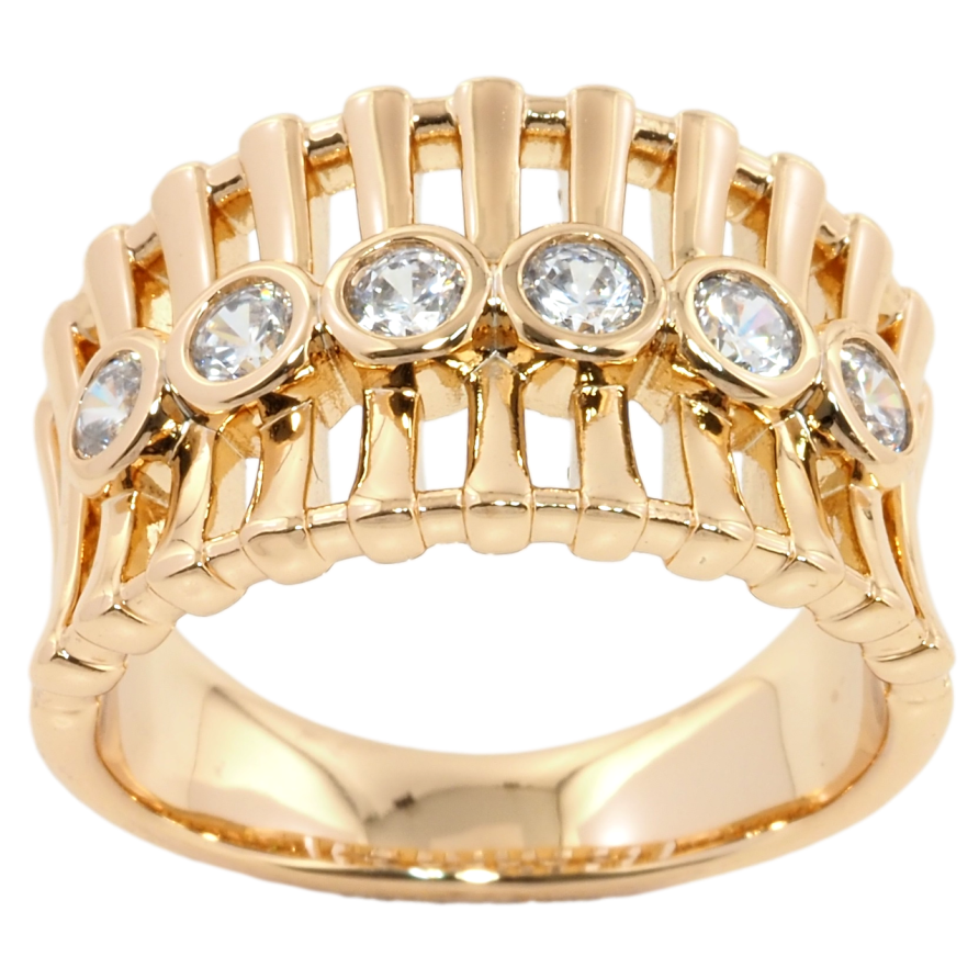 Кольцо Xuping Позолота 18K Декоративный узор с фианитами фото №1 Кольцо Xuping Позолота 18K Декоративный узор с фианитами фото №1