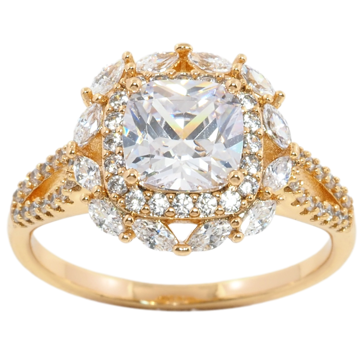 Каблучка Xuping Позолота 18K Фіаніт з інкрустацією цирконієм» фото №11 Каблучка Xuping Позолота 18K Фіаніт з інкрустацією цирконієм» фото №11