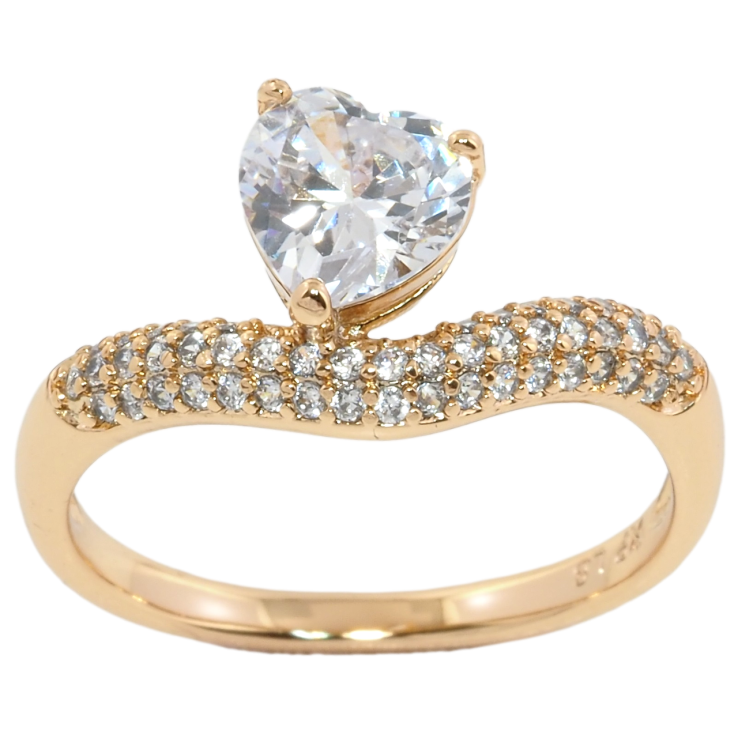 Каблучка Xuping Позолота 18K Кришталеве сердечко» фото №24 Каблучка Xuping Позолота 18K Кришталеве сердечко» фото №24