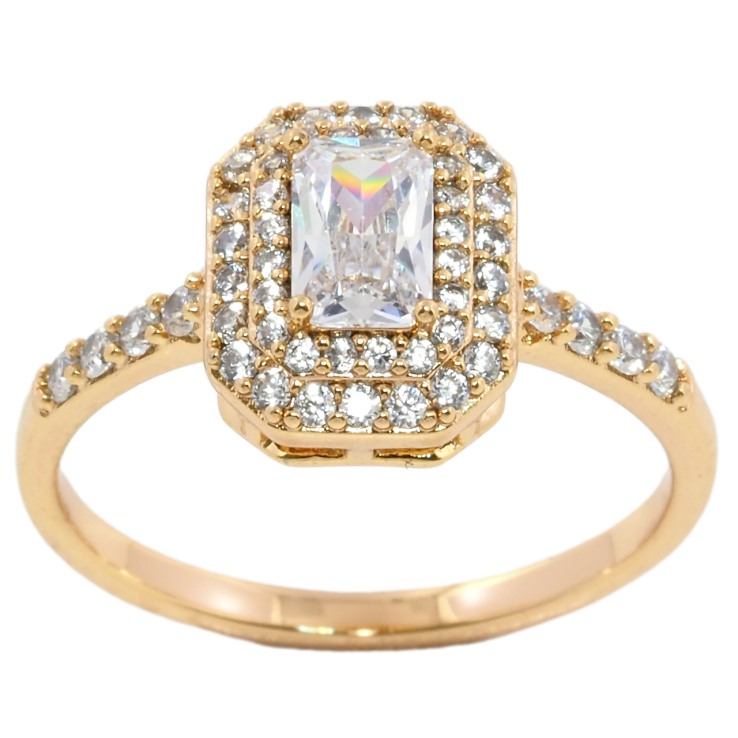 Каблучка Xuping Позолота 18K Інкрустація цирконієм» фото №5 Каблучка Xuping Позолота 18K Інкрустація цирконієм» фото №5