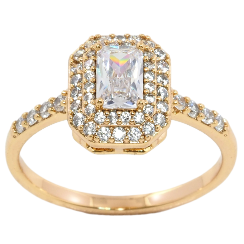 Каблучка Xuping Позолота 18K Інкрустація цирконієм» фото №4