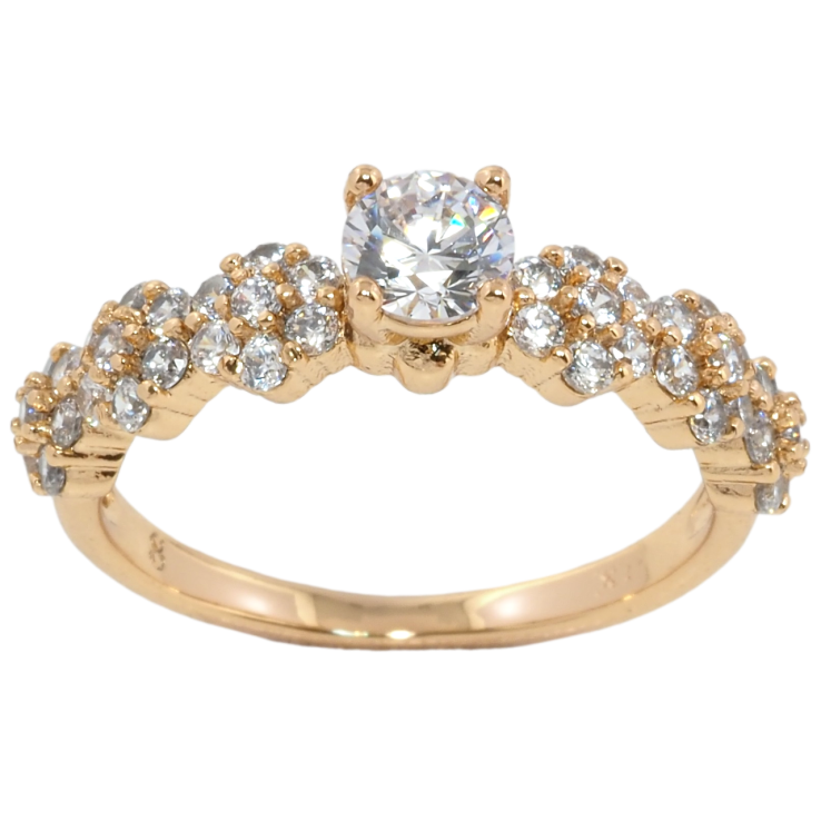Каблучка Xuping Позолота 18K Інкрустація цирконієм» фото №12 Каблучка Xuping Позолота 18K Інкрустація цирконієм» фото №12
